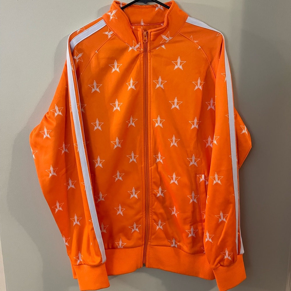 Jeffree Star - orange track suit (jacket and pants) set - size large